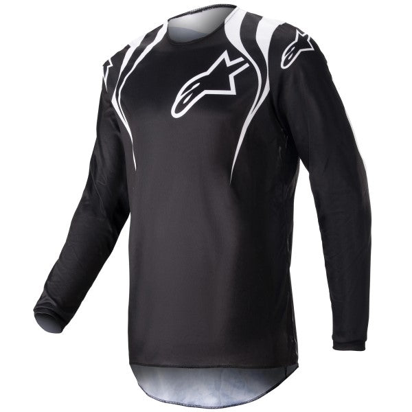 Chandail de Motocross Fluid Narin Alpinestars noir, de face