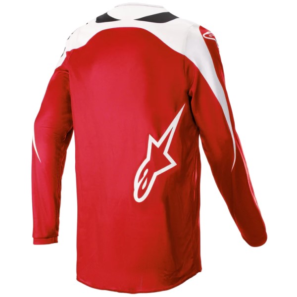 Chandail de Motocross Fluid Narin Alpinestars rouge, de dos