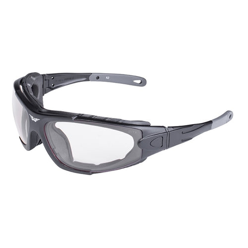 Lunettes de Moto Photochromique Shorty| Noir, de face