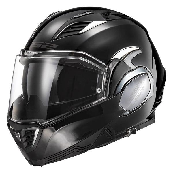 Casque Modulaire de Moto Valiant II Noir incliné de droite