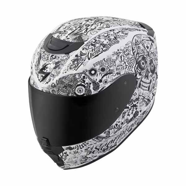 Casque Intégral de Moto EXO-R420 Shake Blanc incliné de dessus