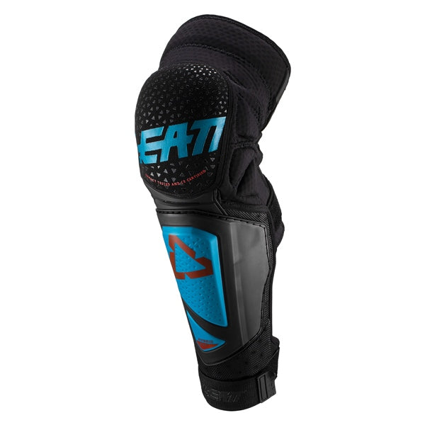 Protège-Genoux de Motocross 3DF Hybrid EXT Bleu/Noir incliné de droite