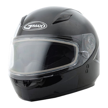 Casque Intégral de Motoneige GM49 Solid Junior noir incliné de face