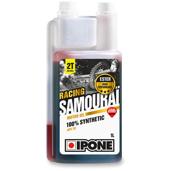 Huile Ipone 100% Synthétique Samourai 2T Fraise||Ipone 2T Samourai Racing Strawberry Oil