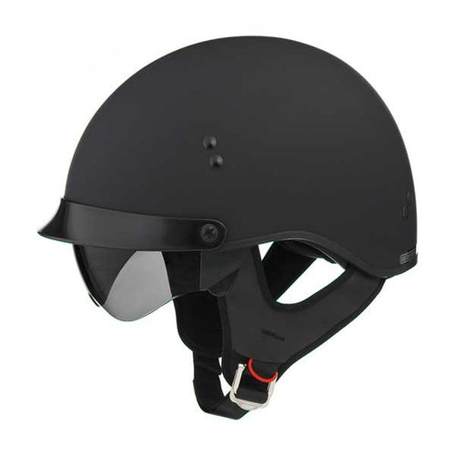 Casque Ouvert de Moto GM65 Noir Mat de droite