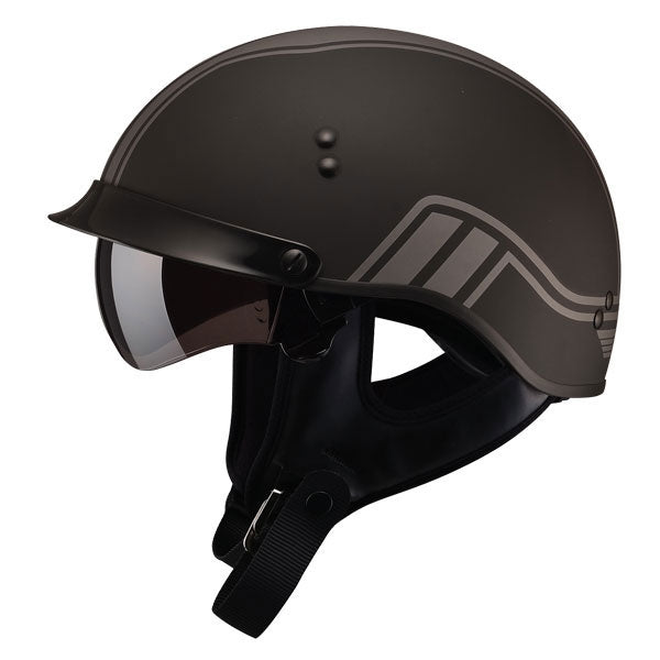 Casque Ouvert de Moto HH65 Twin Noir de droite