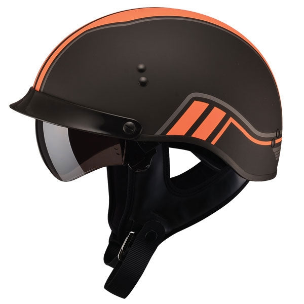 Casque Ouvert de Moto HH65 Twin Orange de droite