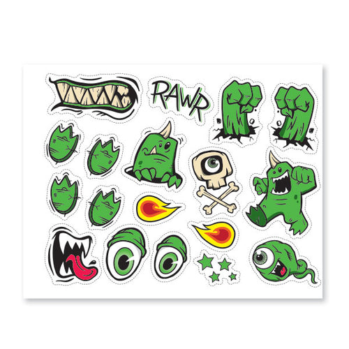 Ensemble d'Autocollants -Vert||Set of Stickers -Green