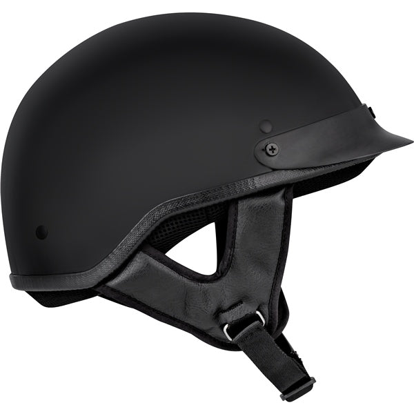 Casque Ouvert de Moto Bullet Noir Mat côté gauche