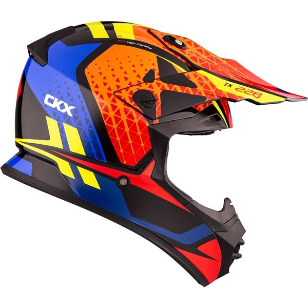 Casque de Motocross TX228 Race CKX Orange/Bleu