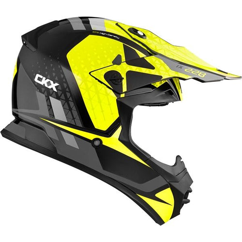 Casque de Motocross TX228 Race CKX Jaune