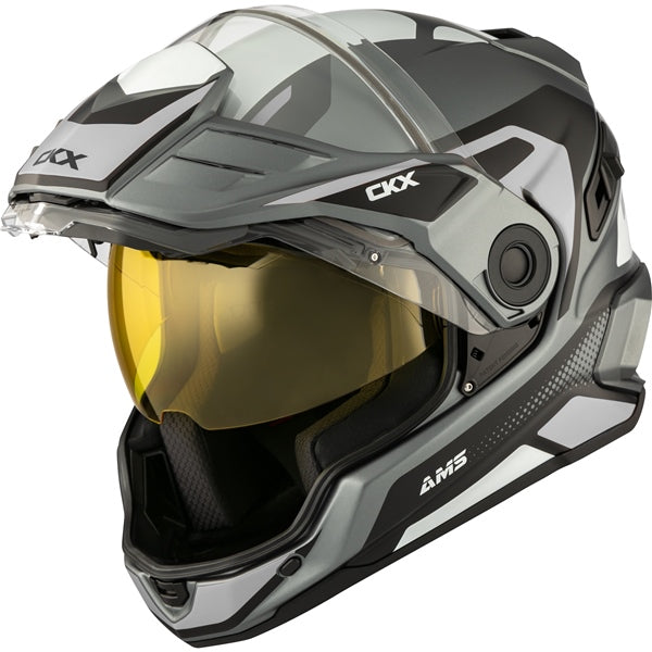 Casque Mission AMS Optic Visière Double Noir/Gris Ouvert