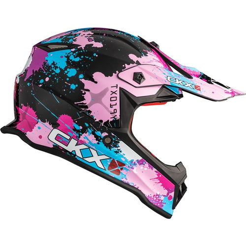 Casque de Motocross TX019Y Blast Junior CKX Rose/Bleu