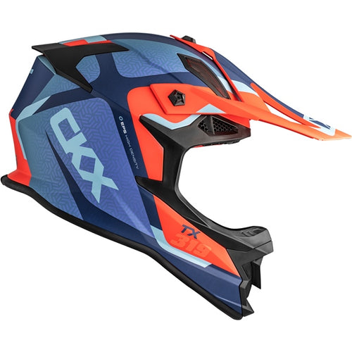 Casque de Motocross TX319 Laxer CKX Bleu/Orange