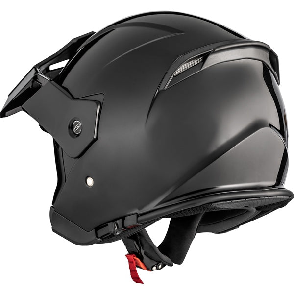 Casque Ouvert de Moto Razor-X Solid Noir Mat, arrière