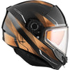 Casque Contact Artik Visière Double Électrique orange