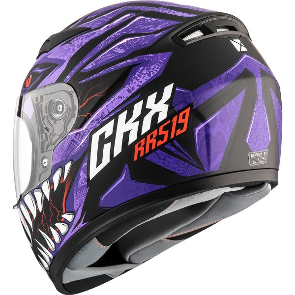 Casque RR519 Predator Junior mauve arrière