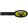 Lunettes de Motoneige Kingpin Noir/Jaune de face