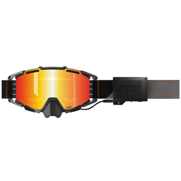 Lunettes de Motoneige Sinister X7 Ignite S1 Gris/Orange de face