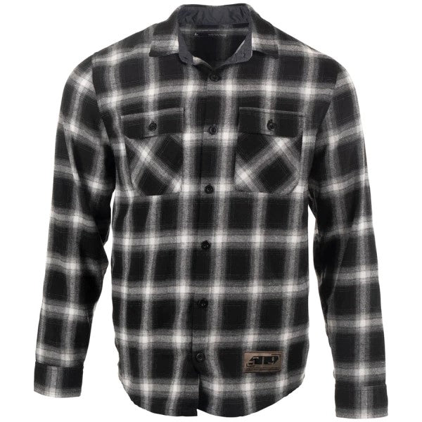 Chemise Flanelle Basecamp Noir/Gris de face