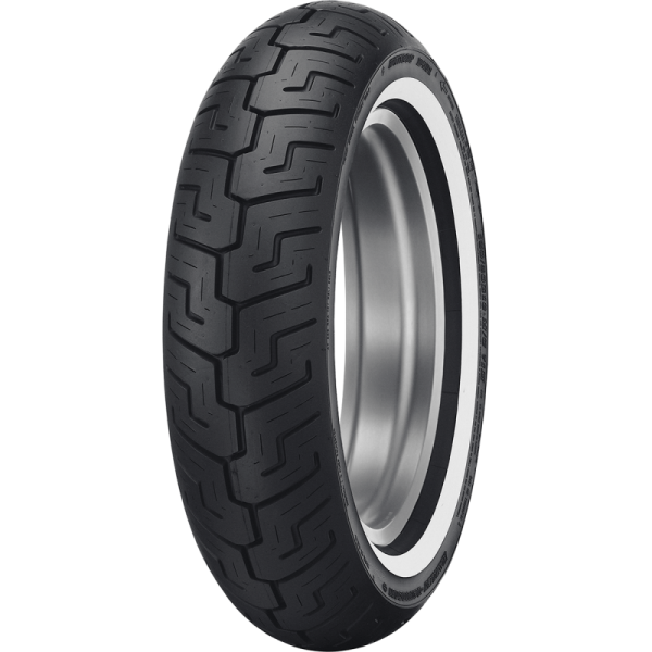 Pneu Dunlop D401 à Flancs Blancs Harley-Davidson||Wide Whitewall Dunlop D401 Harley-Davidson Tire