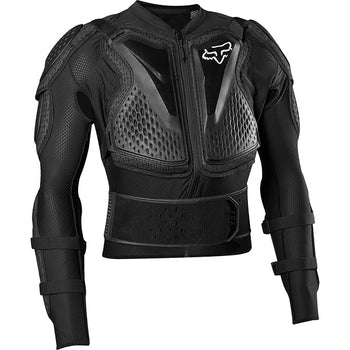 Chandail de Protection de Motocross Titan Sport Junior Fox noir, de face