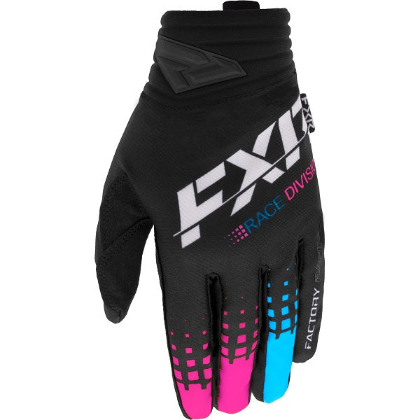 Gants de Motocross Prime Noir/Bleu/Rose