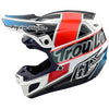 Casque de Motocross SE5 Composite Team Troy Lee Designs blanc et noir, côté gauche