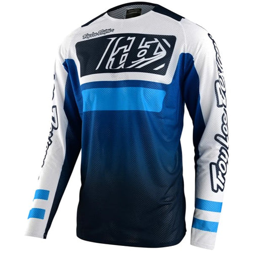 Chandail de Motocross SE Pro Air Lanes Troy Lee Designs bleu, de face