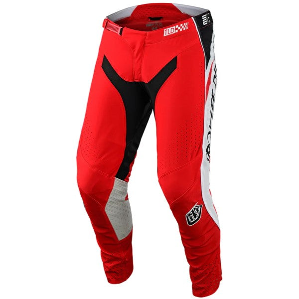 Pantalon de Motocross SE Pro Drop In Troy Lee Designs rouge, de face