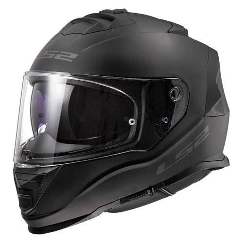 Casque Intégral de Moto Assault Solid Noir Mat incliné de droite