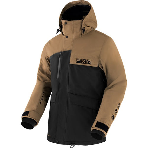 Manteau Chute noir brun, de face