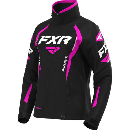 Manteau de Motoneige Team FX noir fushia, de face