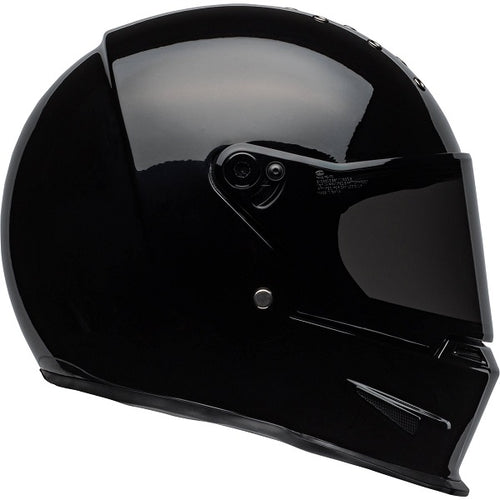 Casque Intégral de Moto Eliminator Noir de gauche