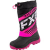 Bottes d'Hiver Boost Junior Noir/Rose incliné de face