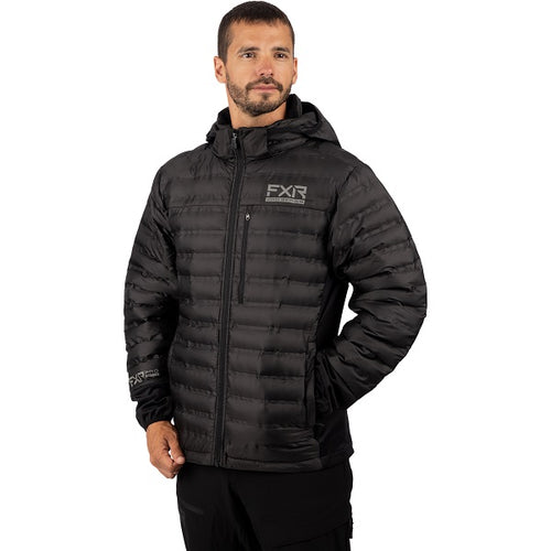 Manteau Matelassé Podium Hybride FXR noir, de face