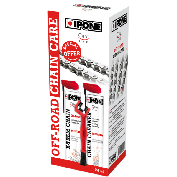 Ensemble d'entretien Ipone pour Chaine Hors Route||Ipone Off-Road Chain Care Kit