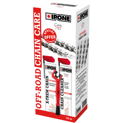 Ensemble d'entretien Ipone pour Chaine Hors Route||Ipone Off-Road Chain Care Kit