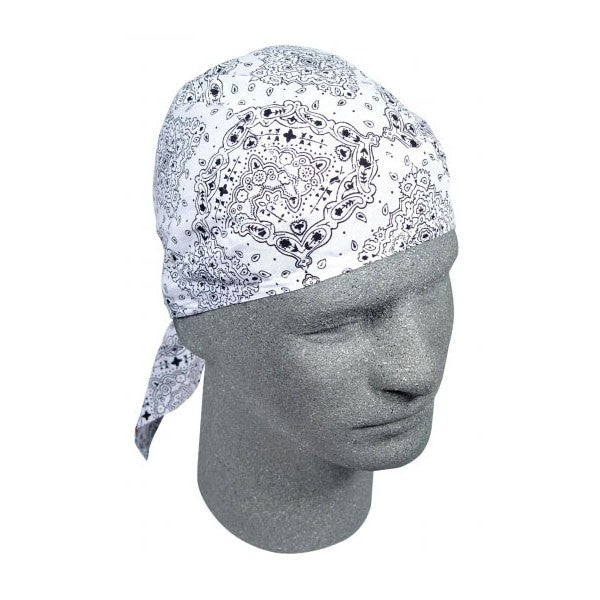 Paisley bandana beanie white