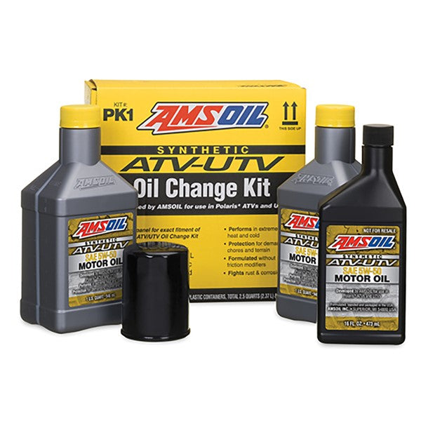 Ensemble de Changement d'huile Amsoil pour VTT/UTV Polaris||Amsoil ATV/UTV Oil Change Kit