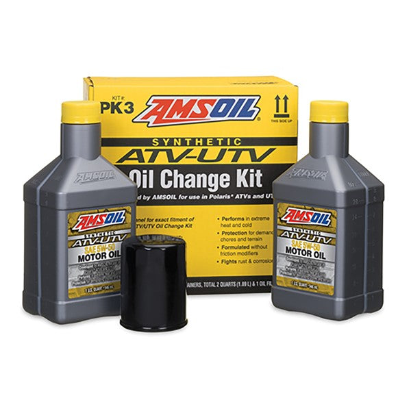 Ensemble de Changement d'huile Amsoil pour VTT/UTV Polaris||Amsoil ATV/UTV Oil Change Kit