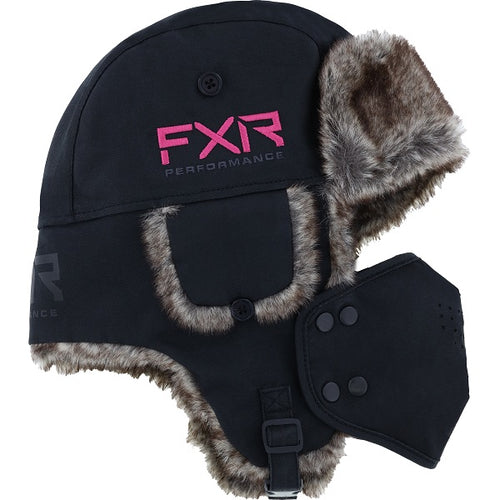 Tuque Trapper FXR noir et rose