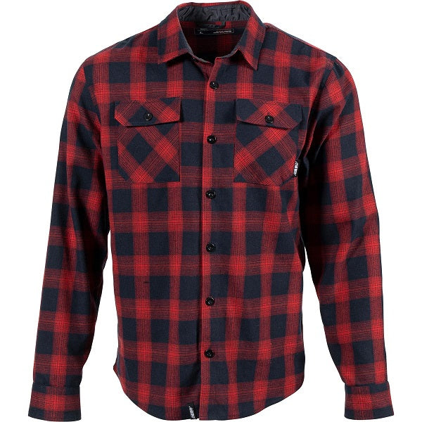 Chemise Flanelle Basecamp Rouge/Bleu de face