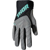 Gants de Motocross Spectrum Junior Gris/Noir de l'extérieur