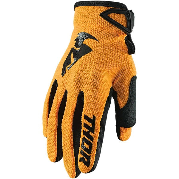 Gants de Motocross Sector orange noir, de face