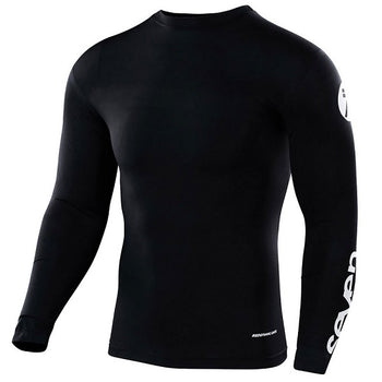 Chandail de Motocross Zero Staple Compression Noir de face