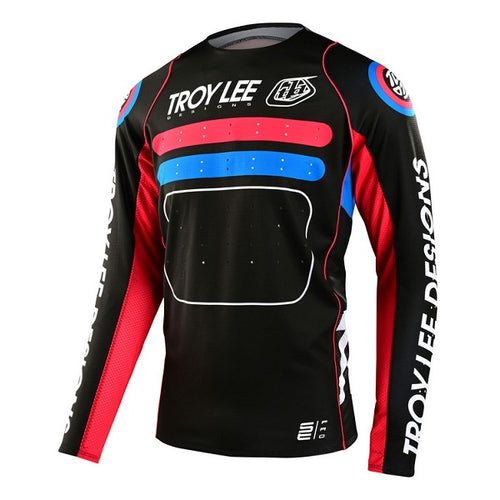 Chandail de Motocross SE Pro Drop In Troy Lee Designs noir, de face