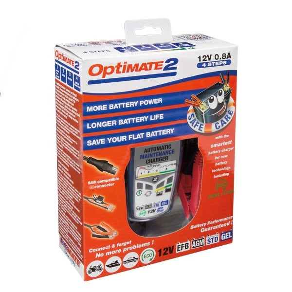 Chargeur de batterie moto voiture TECMATE OPTIMATE TM-420 pour batterie  moto voiture chez equip'moto