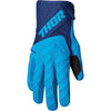 Gants de Motocross Spectrum Junior Bleu de l'extérieur