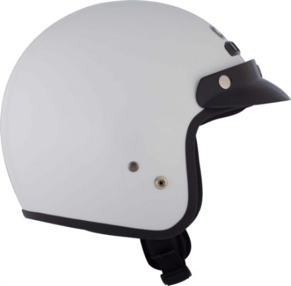 Casque Ouvert de Moto VG200 Blanc côté gauche